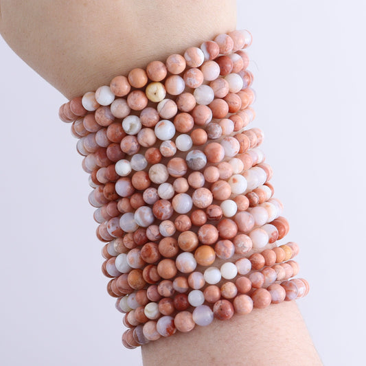 One Cotton Candy Agate 5 - 6 mm Bracelet | Mi Esperanza Minerals | Supplier of Crystals and Onyx