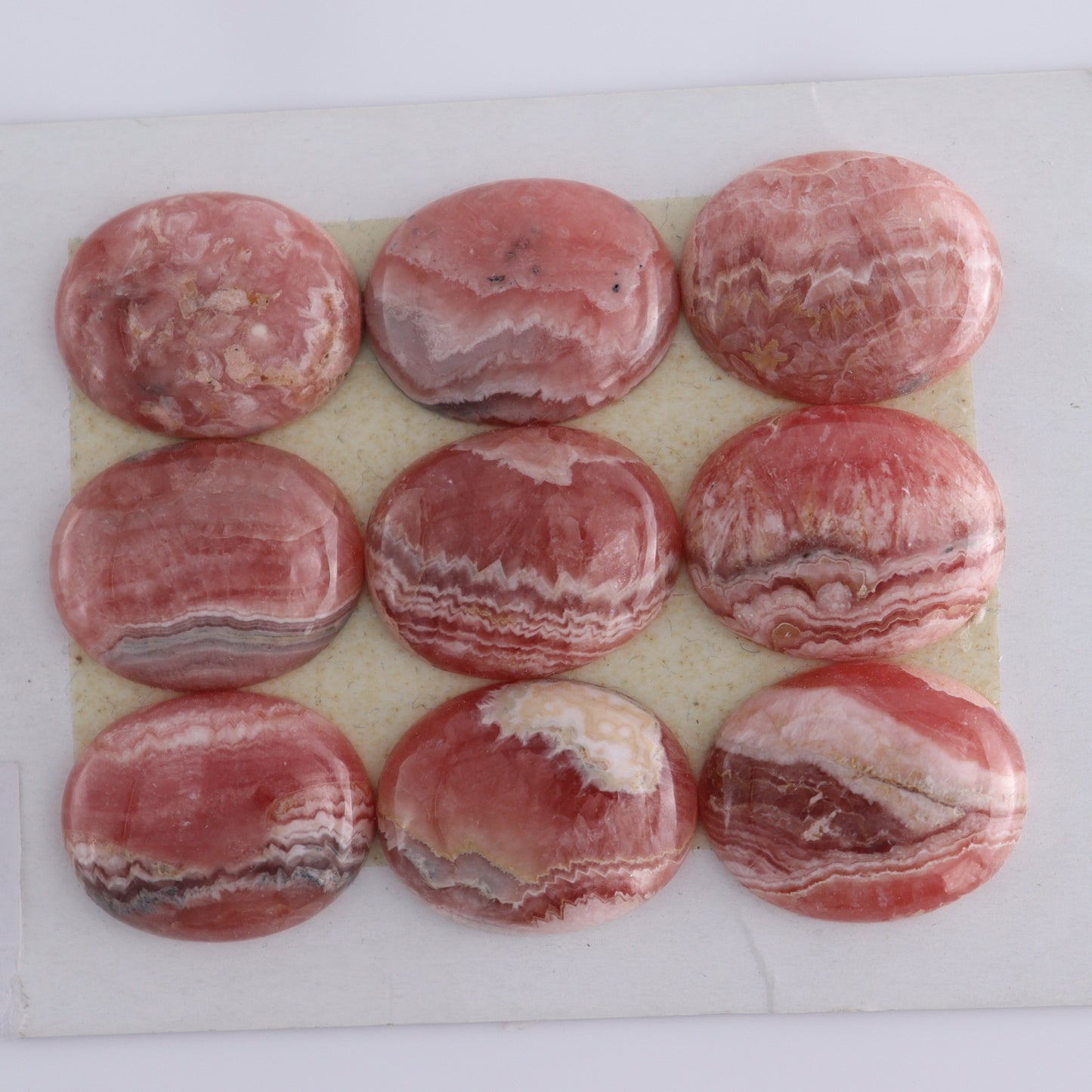 Rhodochrosite Cabs Set of 9 - Expert Wholesale and Supplier of Wholesale Crystals & Bulk Gemstones, ["Cabs","close_50","Rhodochrosite"]