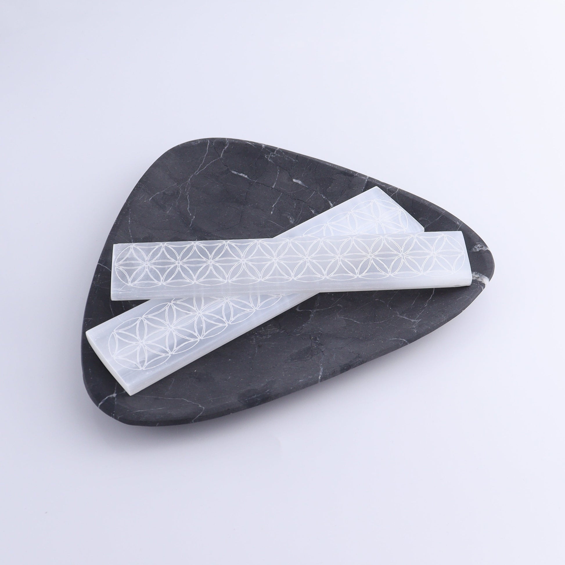 One Selenite Polished Engraved Charging Bar 20 cm - Expert Wholesale and Supplier of Wholesale Crystals & Bulk Gemstones, ["Bar","Mixed Carvings","Morocco","Selenite"]