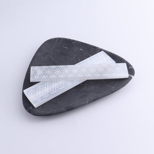 One Selenite Polished Engraved Charging Bar 20 cm - Expert Wholesale and Supplier of Wholesale Crystals & Bulk Gemstones, ["Bar","Mixed Carvings","Morocco","Selenite"]