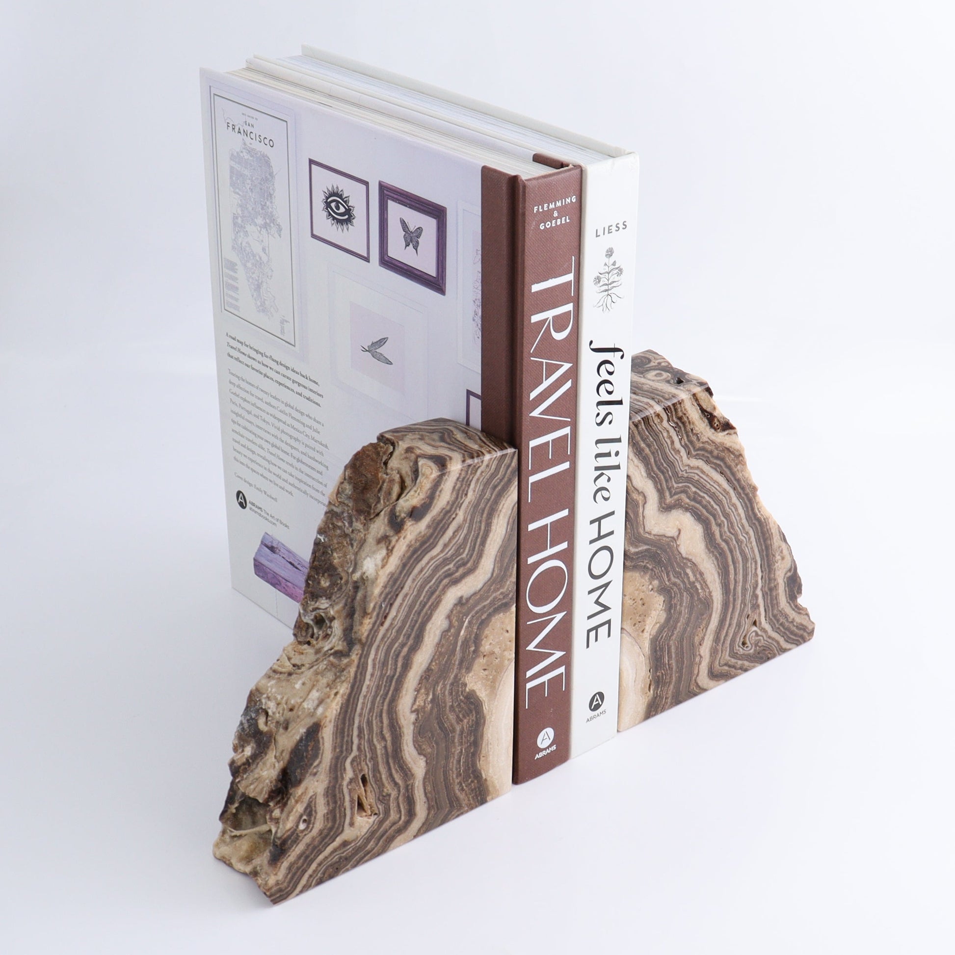 One Pair of Mexican Onyx/Calcite Chocolate Rough Bookends - Expert Wholesale and Supplier of Wholesale Crystals & Bulk Gemstones, ["Bookends","Calcite","Catalog Onyx","Mexico","onyx"]