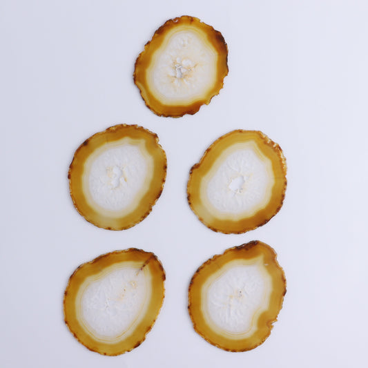 Iris Agate Slices Set of 5 - Expert Wholesale and Supplier of Wholesale Crystals & Bulk Gemstones, ["Agate","Iris Agate","Slices and Slabs"]