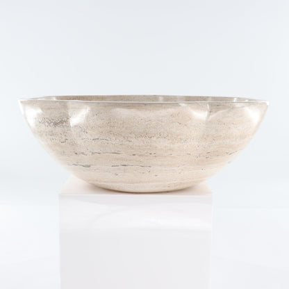 Mexican Travertine Scalloped Sink Bowl - Expert Wholesale and Supplier of Wholesale Crystals & Bulk Gemstones, ["Bowls","Mexico","Sink Bowl","Travertine"]