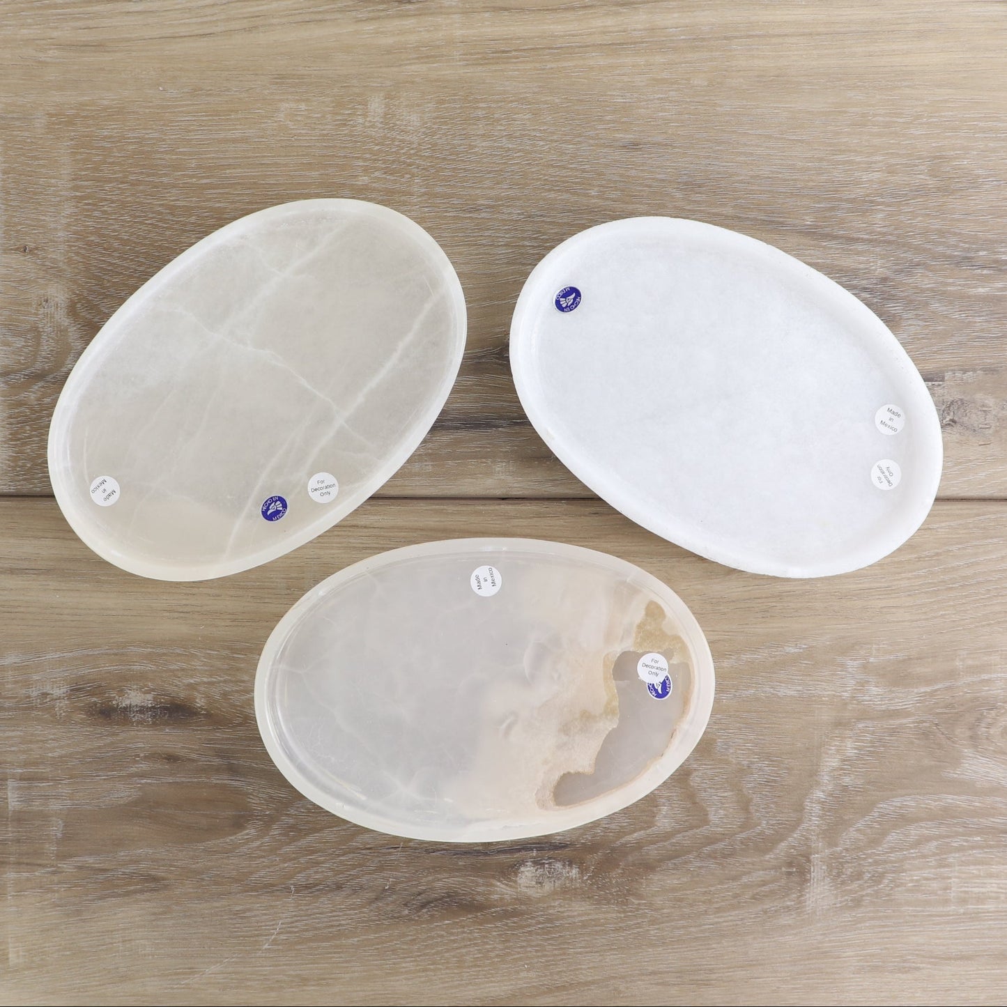 Mexican Onyx/Calcite Oval Dish Set of 3