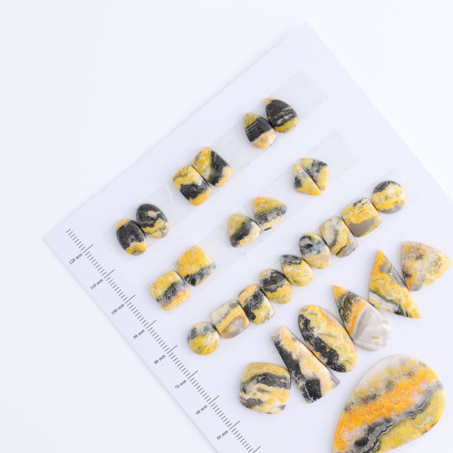 Bumblebee Jasper Cabs Set of 28 - Expert Wholesale and Supplier of Wholesale Crystals & Bulk Gemstones, ["Bumblebee Jasper","Cabs","jasper","Turkey"]