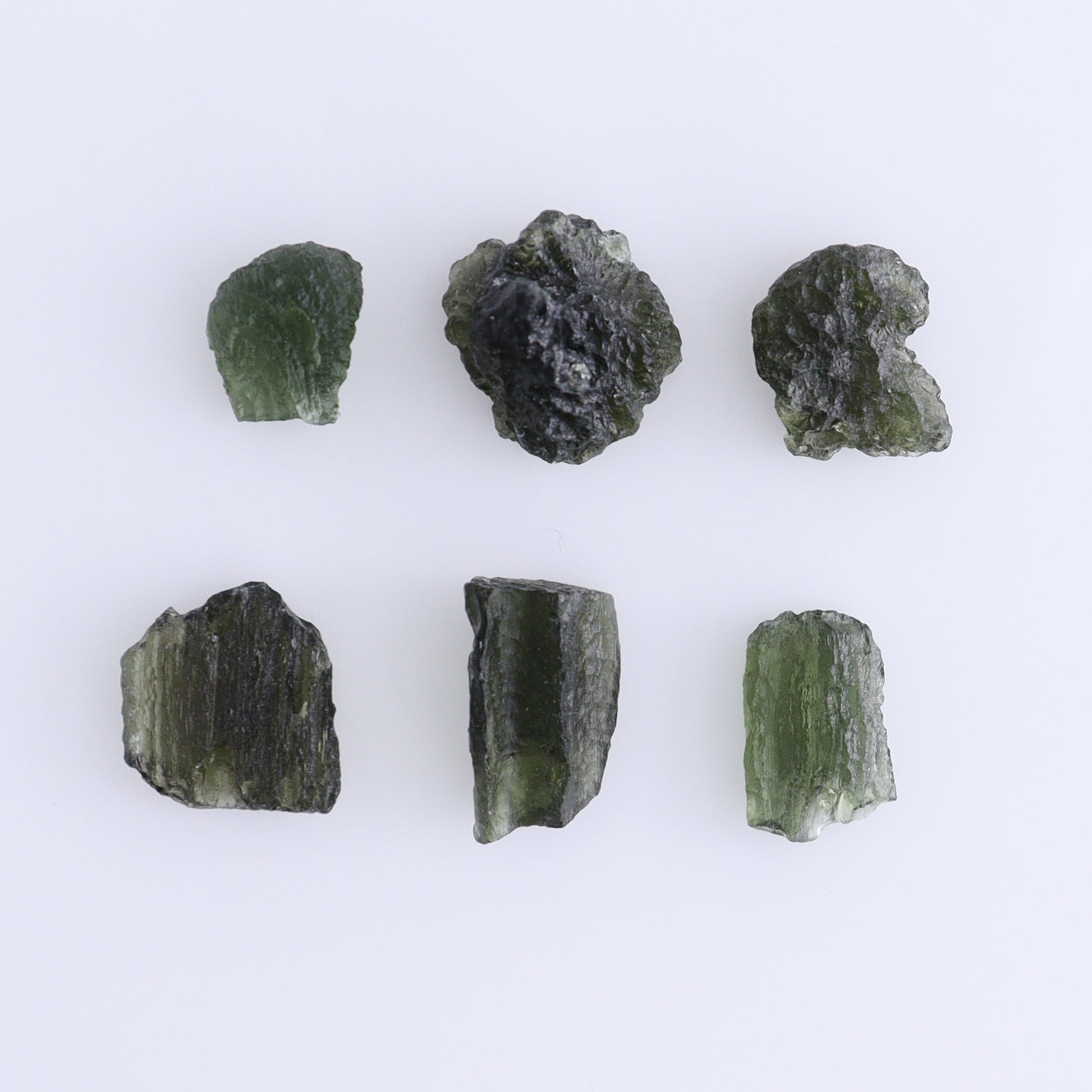 Moldavite Pieces Set of 6 - Expert Wholesale and Supplier of Wholesale Crystals & Bulk Gemstones, ["Czech Republic","Moldavite","Pieces"]