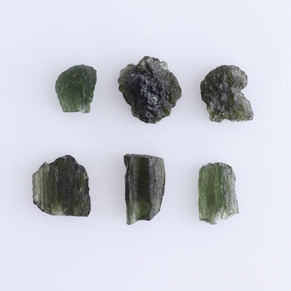 Moldavite Pieces Set of 6 - Expert Wholesale and Supplier of Wholesale Crystals & Bulk Gemstones, ["Czech Republic","Moldavite","Pieces"]