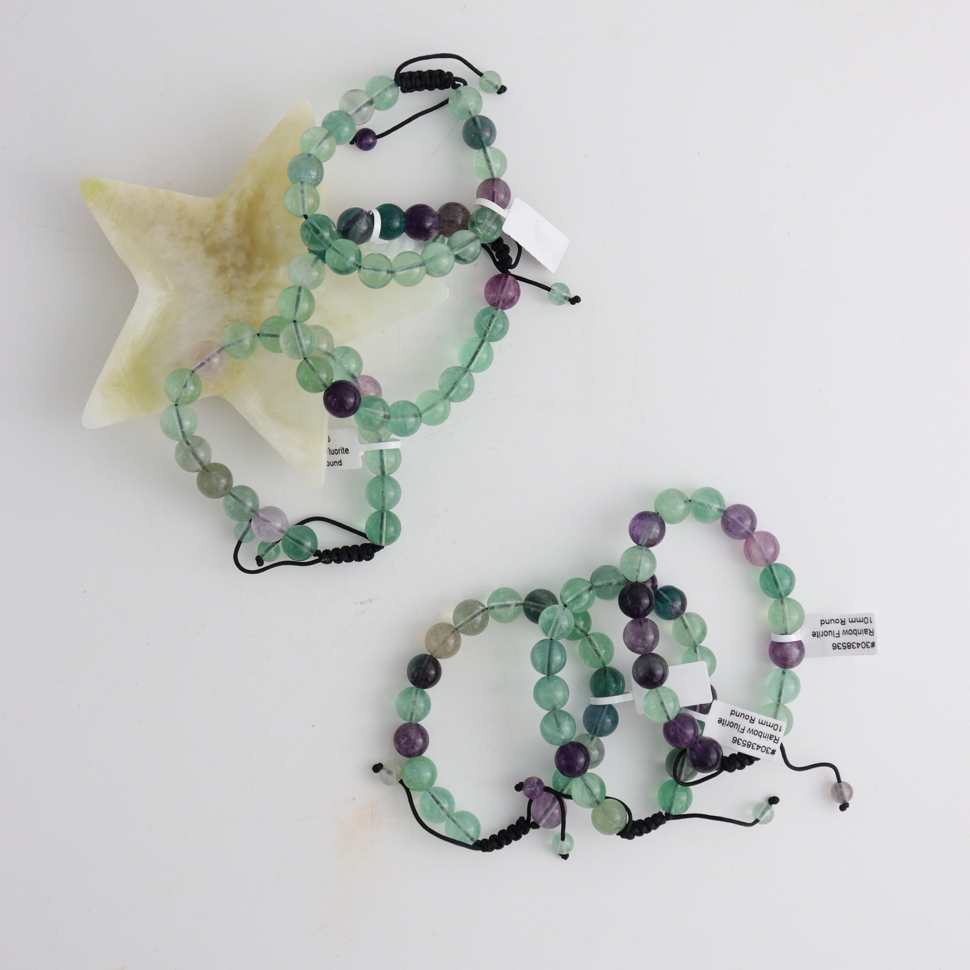 Flourite Bracelet 10mm Set of 10 - Mi Esperanza Minerals