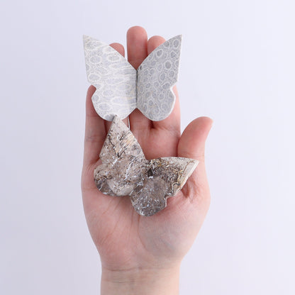 Butterflies Blue Palm Root & Fossil Coral Set of 10 - Expert Wholesale and Supplier of Wholesale Crystals & Bulk Gemstones, ["Butterflies","fossil coral","Palm Root"]