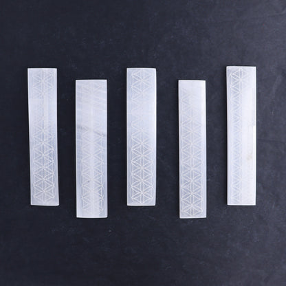 One Selenite Polished Engraved Charging Bar 20 cm - Expert Wholesale and Supplier of Wholesale Crystals & Bulk Gemstones, ["Bar","Mixed Carvings","Morocco","Selenite"]