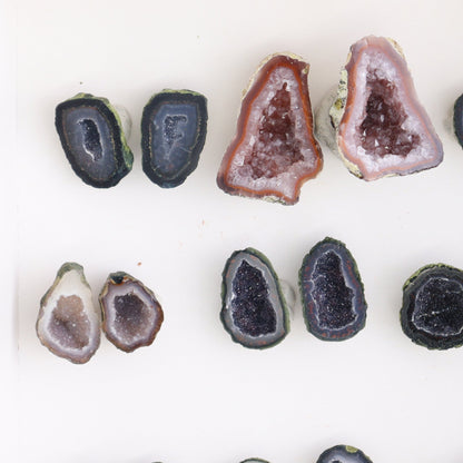 Tabasco Geodes 9 Pairs - Expert Wholesale and Supplier of Wholesale Crystals & Bulk Gemstones, ["Geodes","Tabasco Geode"]