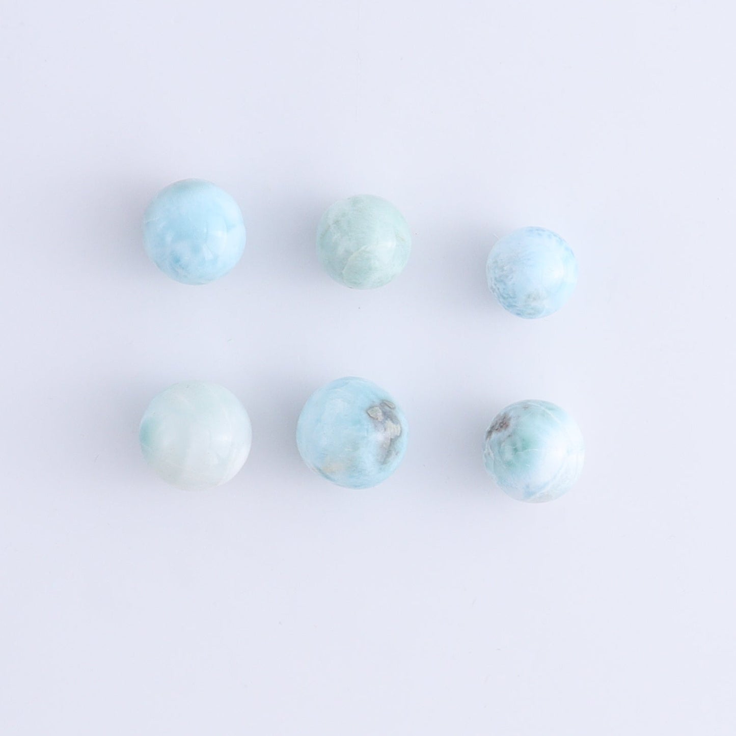 Larmiar Spheres Set of 12 - Expert Wholesale and Supplier of Wholesale Crystals & Bulk Gemstones, ["Larimar","Spheres"]