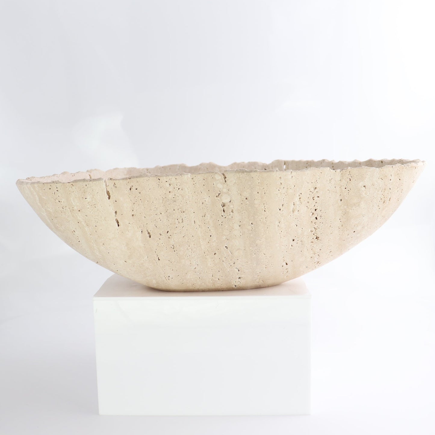 Mexican Travertine Bowl 14"
