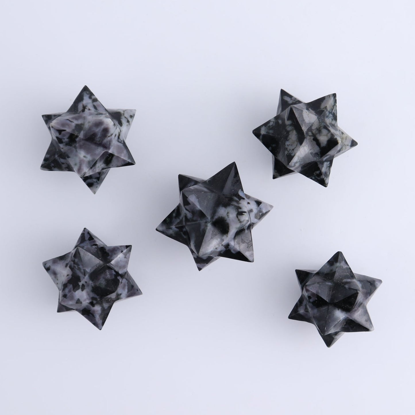 Indigo Gabbro Stars Set of 19 & 1 Cut Base Star