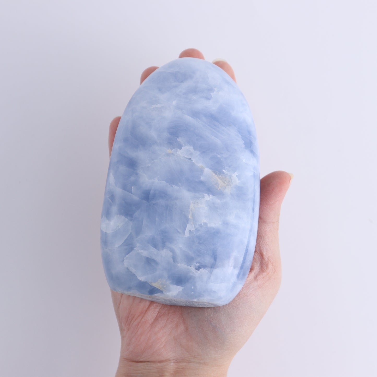 Blue Calcite Freeforms Set of 4 - Expert Wholesale and Supplier of Wholesale Crystals & Bulk Gemstones, ["Blue Calcite","Calcite","close_30","Freeform","Freeforms"]