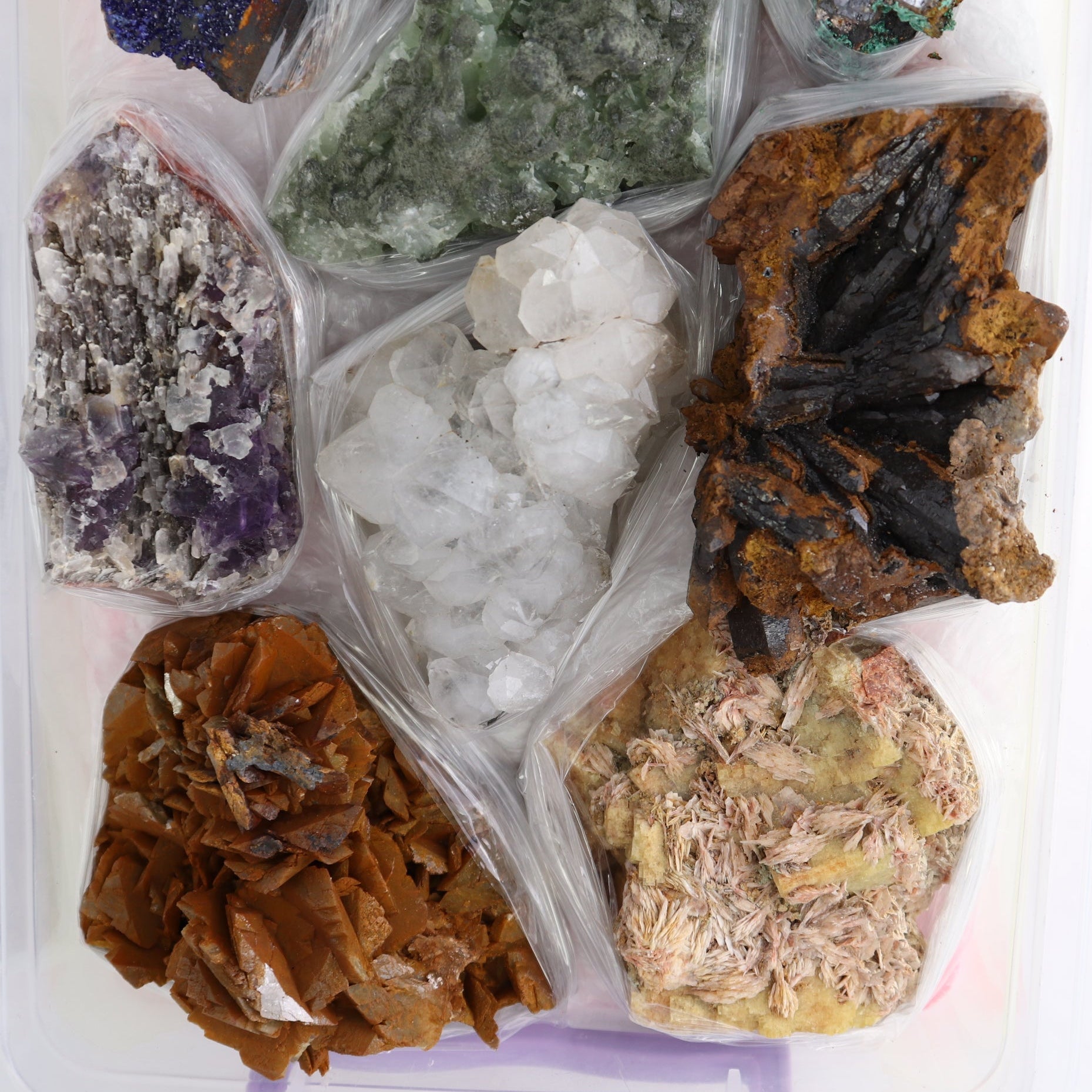 Mixed Minerals Flat from Morocco | Mi Esperanza Minerals | Supplier of Crystals and Onyx