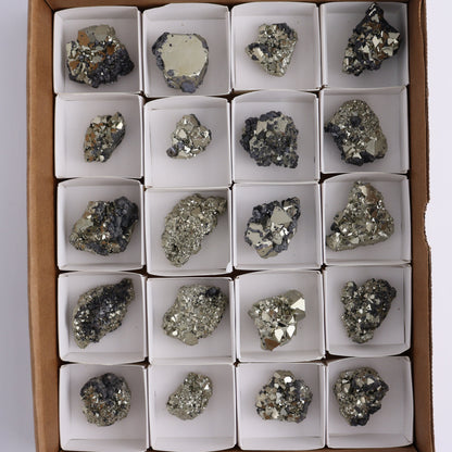 Octahedral Pyrite Clusters Set of 20 - Expert Wholesale and Supplier of Wholesale Crystals & Bulk Gemstones, ["Clusters","Octahedral Pyrite","Peru","Pyrite"]
