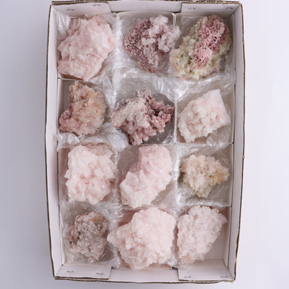 Pink Halite Set of 12 - Expert Wholesale and Supplier of Wholesale Crystals & Bulk Gemstones, ["Flats","Halite","Pink Halite","United States"]