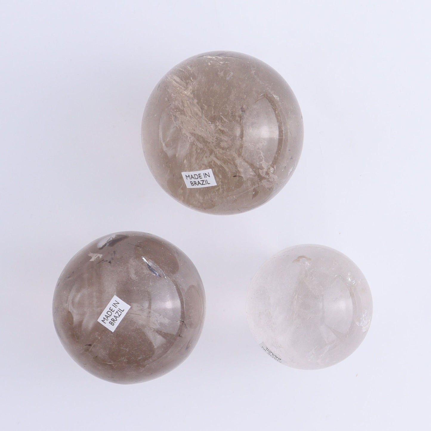 Smoky Quartz Spheres Set of 9 - Expert Wholesale and Supplier of Wholesale Crystals & Bulk Gemstones, ["Quartz","Smoky Quartz","Spheres"]
