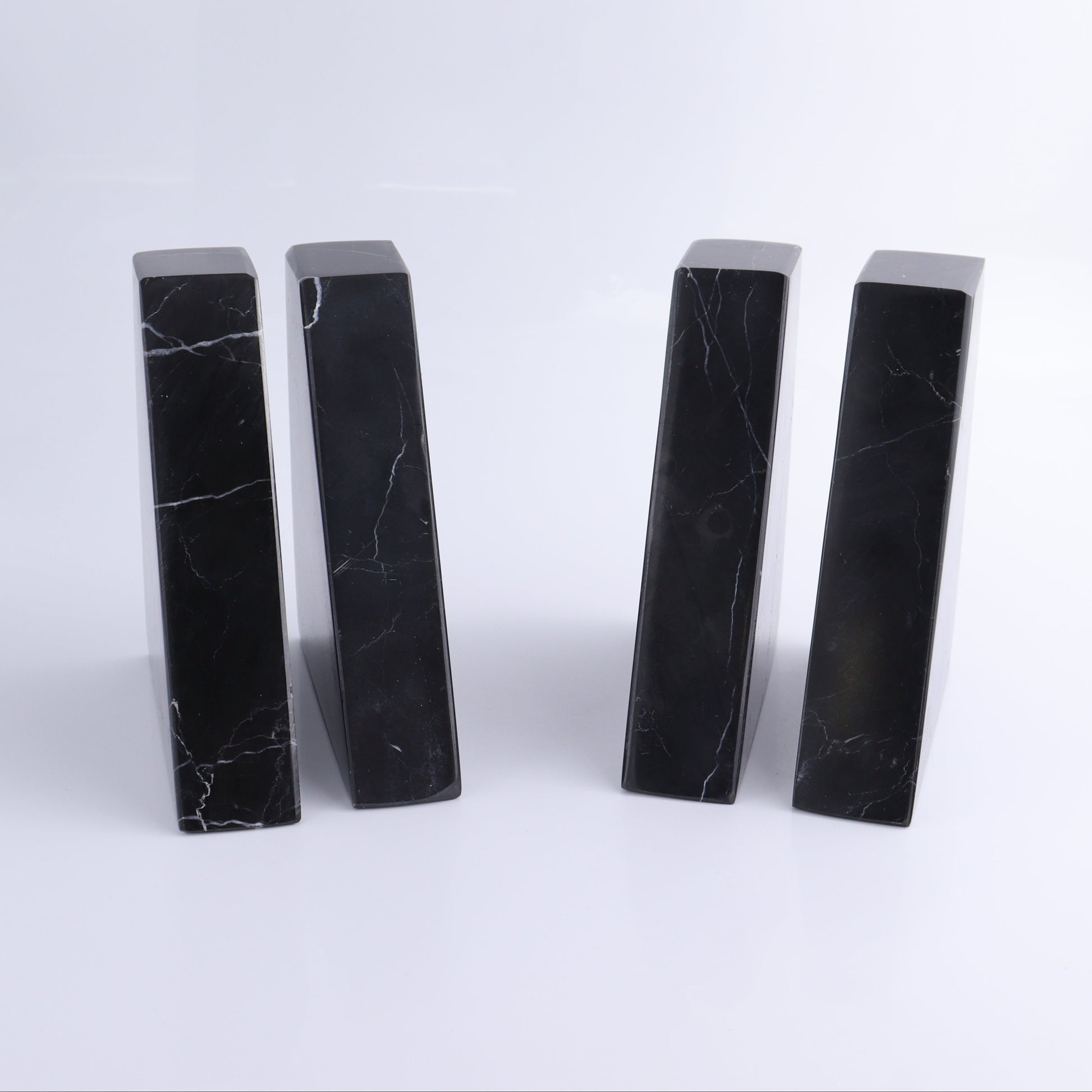 One Pair of Black Marble Polished Bookends - Expert Wholesale and Supplier of Wholesale Crystals & Bulk Gemstones, ["Black Marble","Bookends","Catalog Onyx","Marble","Mexico"]
