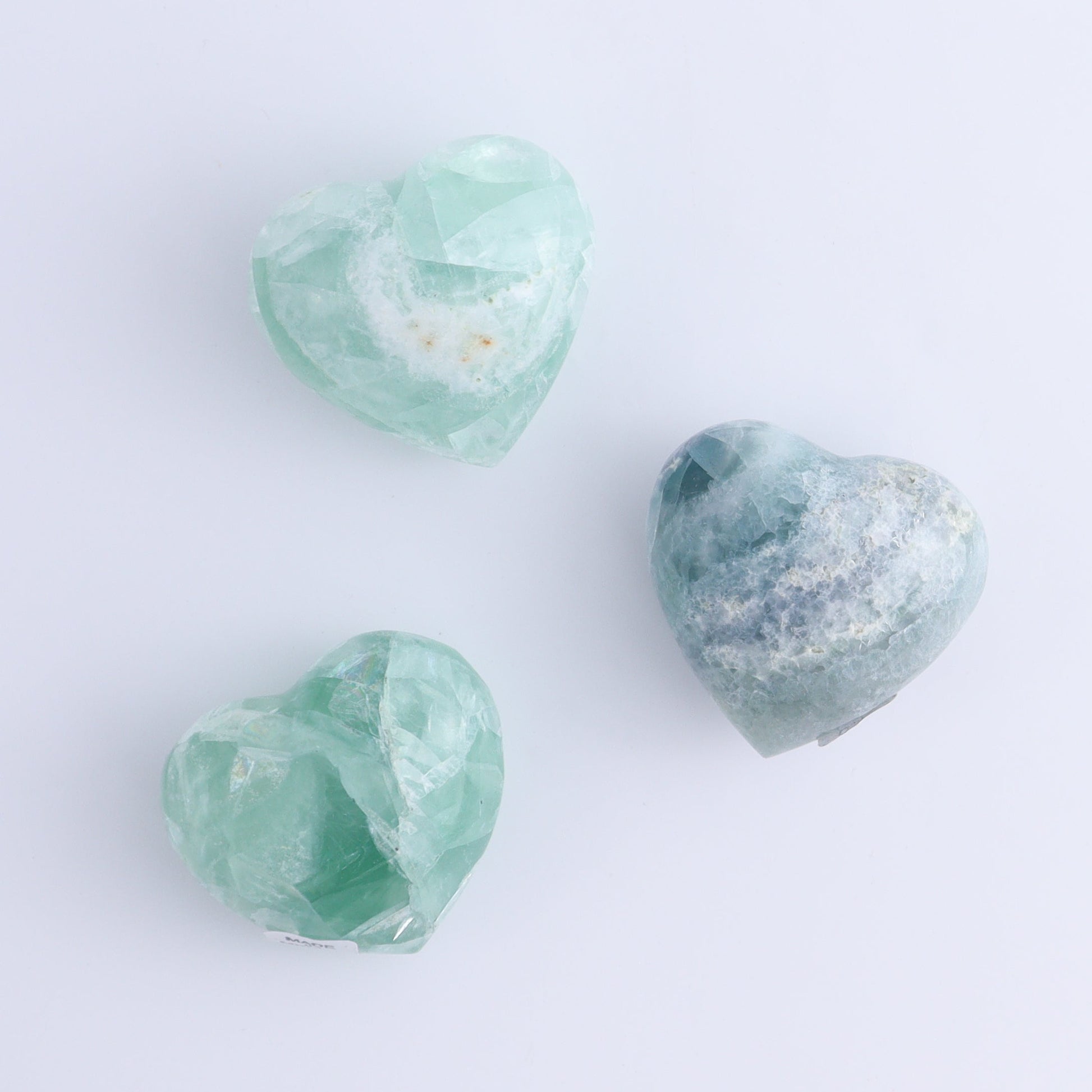 Fluorite Hearts Set of 7 - Expert Wholesale and Supplier of Wholesale Crystals & Bulk Gemstones, ["Fluorite","Hearts","Mexico"]