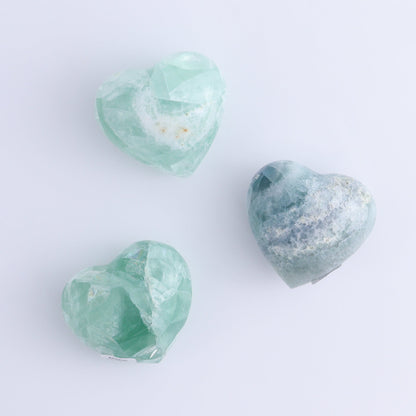 Fluorite Hearts Set of 7 - Expert Wholesale and Supplier of Wholesale Crystals & Bulk Gemstones, ["Fluorite","Hearts","Mexico"]