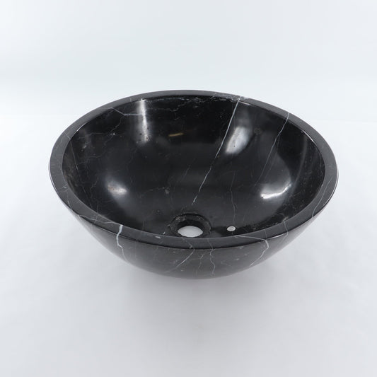 Mexican Black Marble Round Sink Bowl - Expert Wholesale and Supplier of Wholesale Crystals & Bulk Gemstones, ["Black Marble","Bowls","Marble","Mexico"]