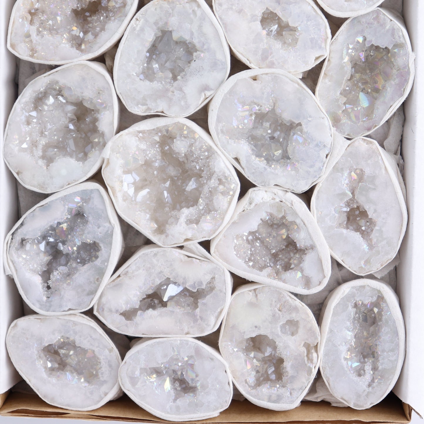 One Aura Quartz Geodes Flat Blind