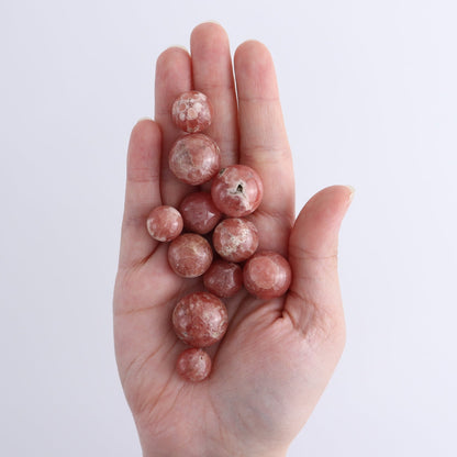 Rhodochrosite Spheres Set of 11