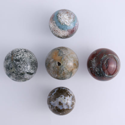 Ocean Jasper Spheres Set of 12 - Expert Wholesale and Supplier of Wholesale Crystals & Bulk Gemstones, ["jasper","Madagascar","Ocean Jasper","Spheres"]