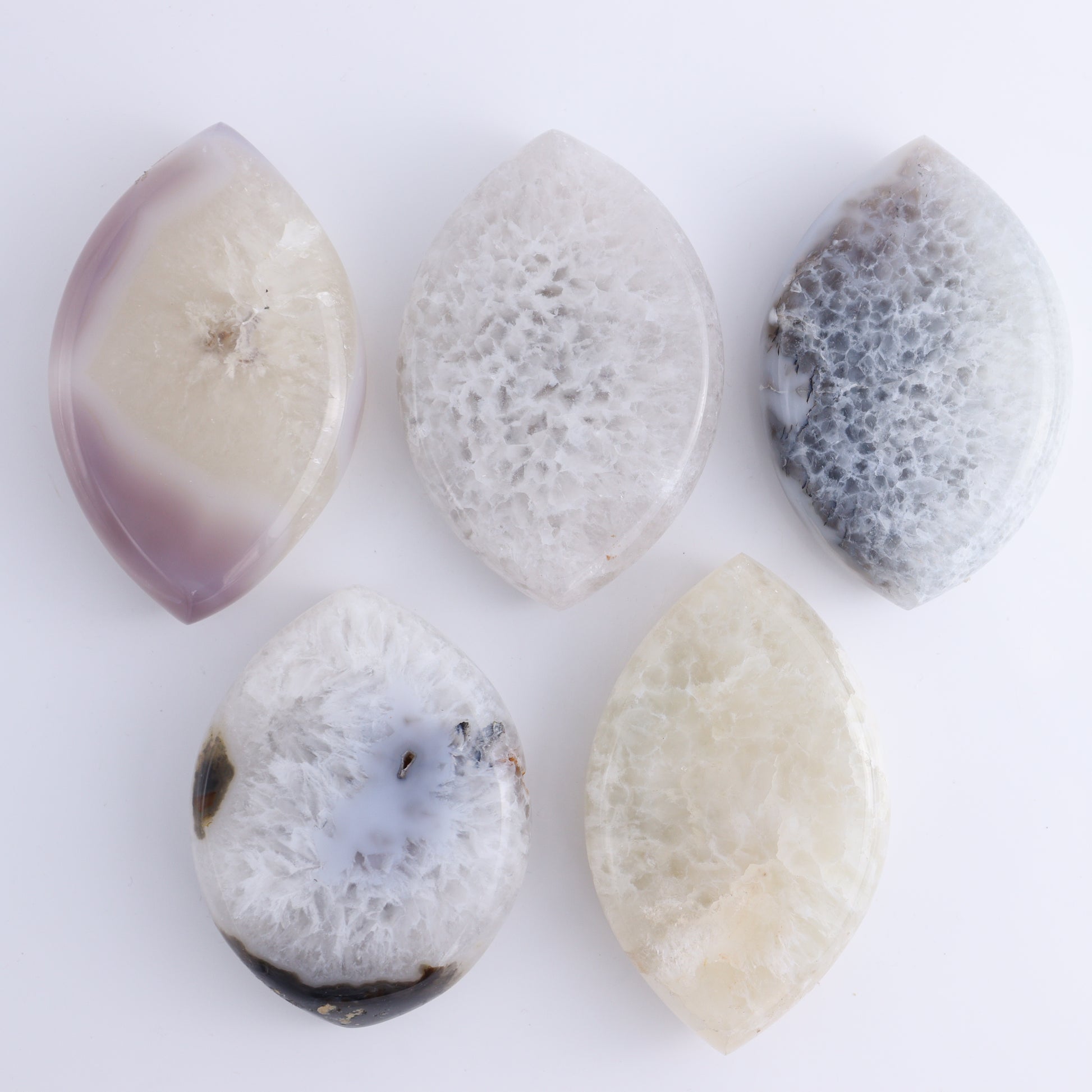 Agate With Stands Set of 5 - Expert Wholesale and Supplier of Wholesale Crystals & Bulk Gemstones, ["Agate","Eyes"]