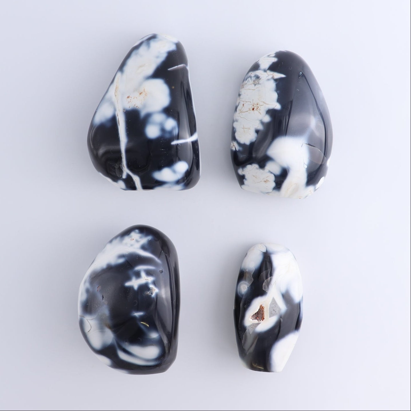 Orca Agate Freeform Set of 4