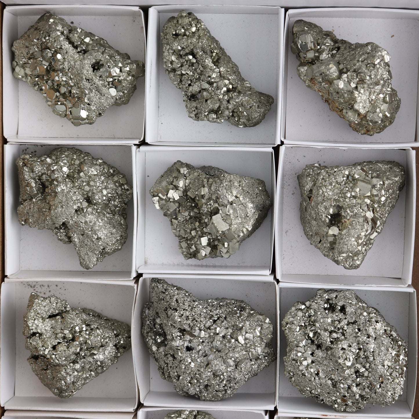 Pyrite Clusters Set of 12