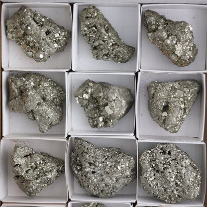 Pyrite Clusters Set of 12