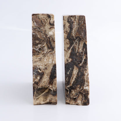One Pair of Mexican Onyx/Calcite Chocolate Rough Bookends - Expert Wholesale and Supplier of Wholesale Crystals & Bulk Gemstones, ["Bookends","Calcite","Catalog Onyx","Mexico","onyx"]