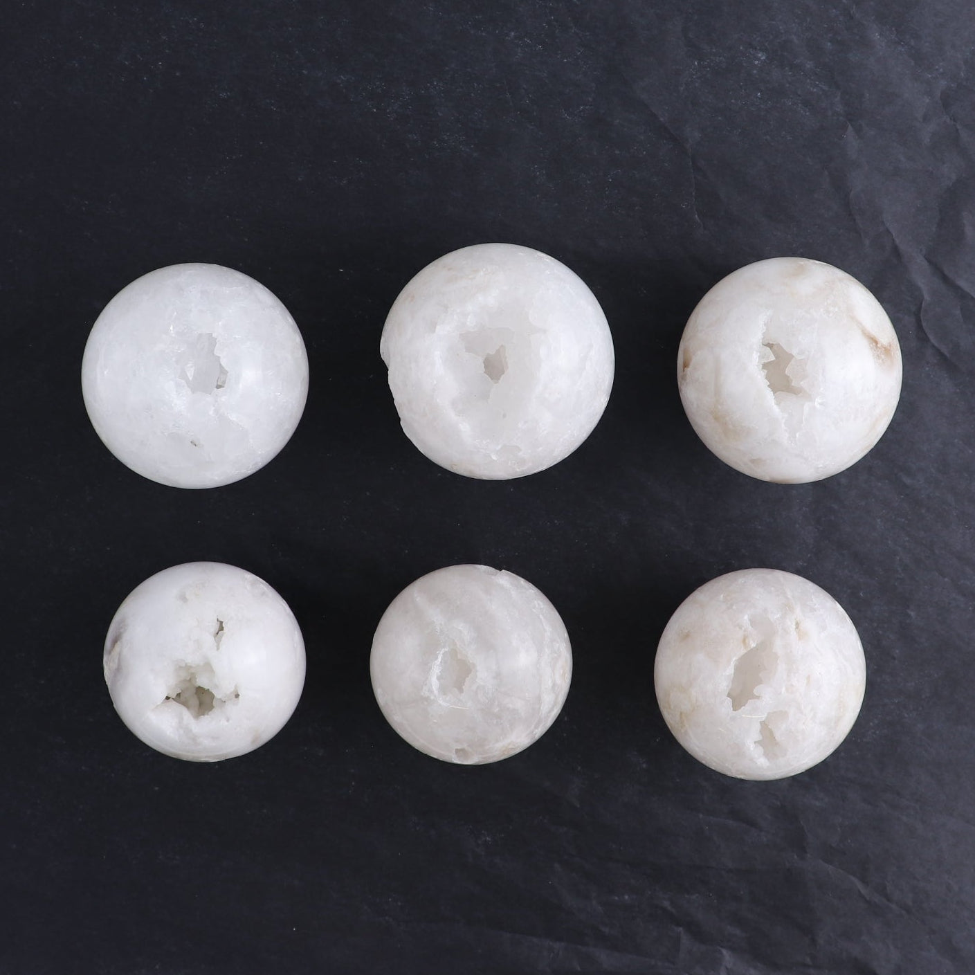 One Large White Quartz Sphere