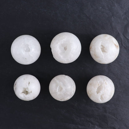 One Large White Quartz Sphere