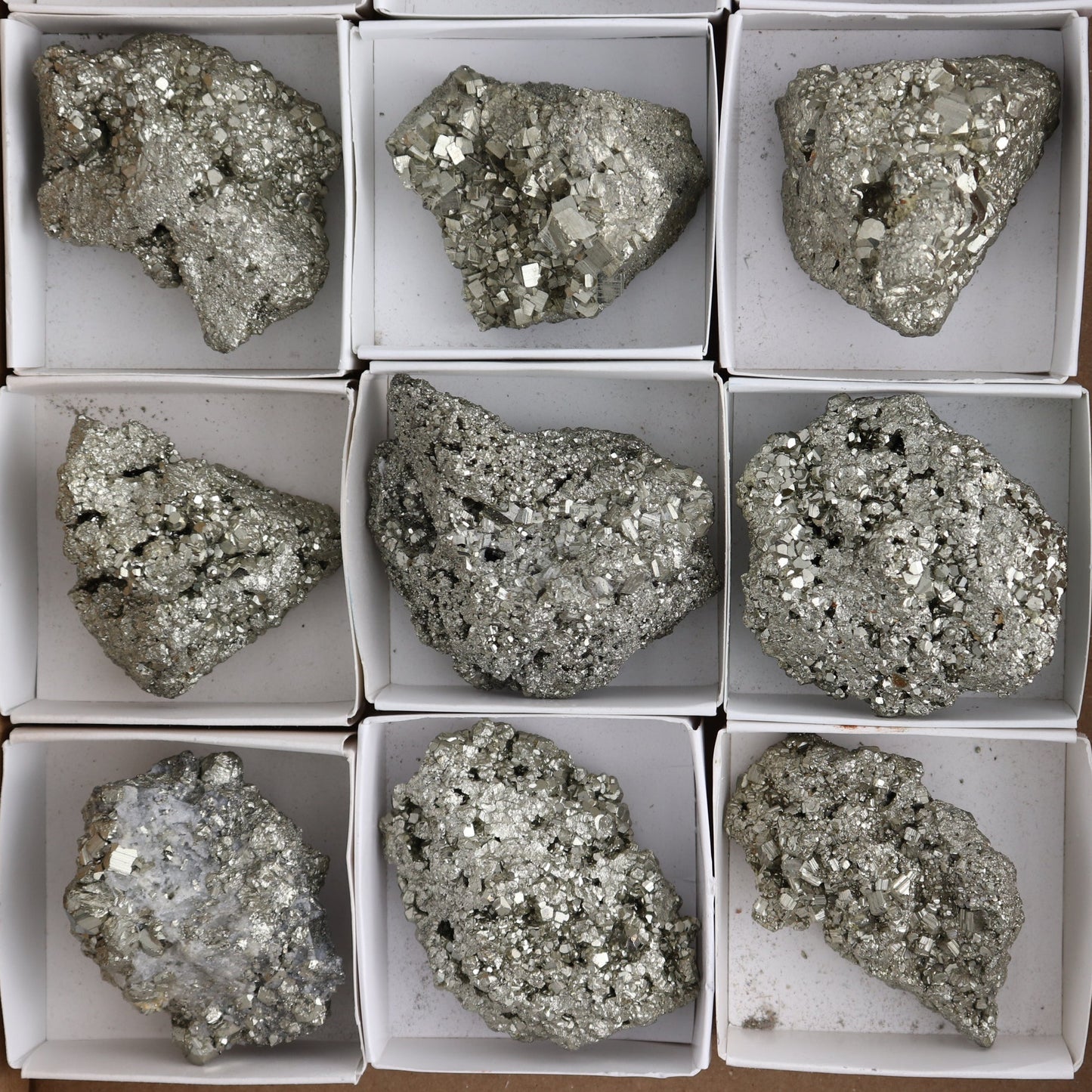Pyrite Clusters Set of 12