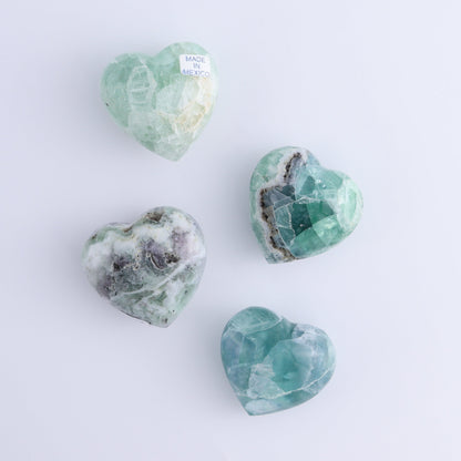 Fluorite Hearts Set of 7 - Expert Wholesale and Supplier of Wholesale Crystals & Bulk Gemstones, ["Fluorite","Hearts","Mexico"]