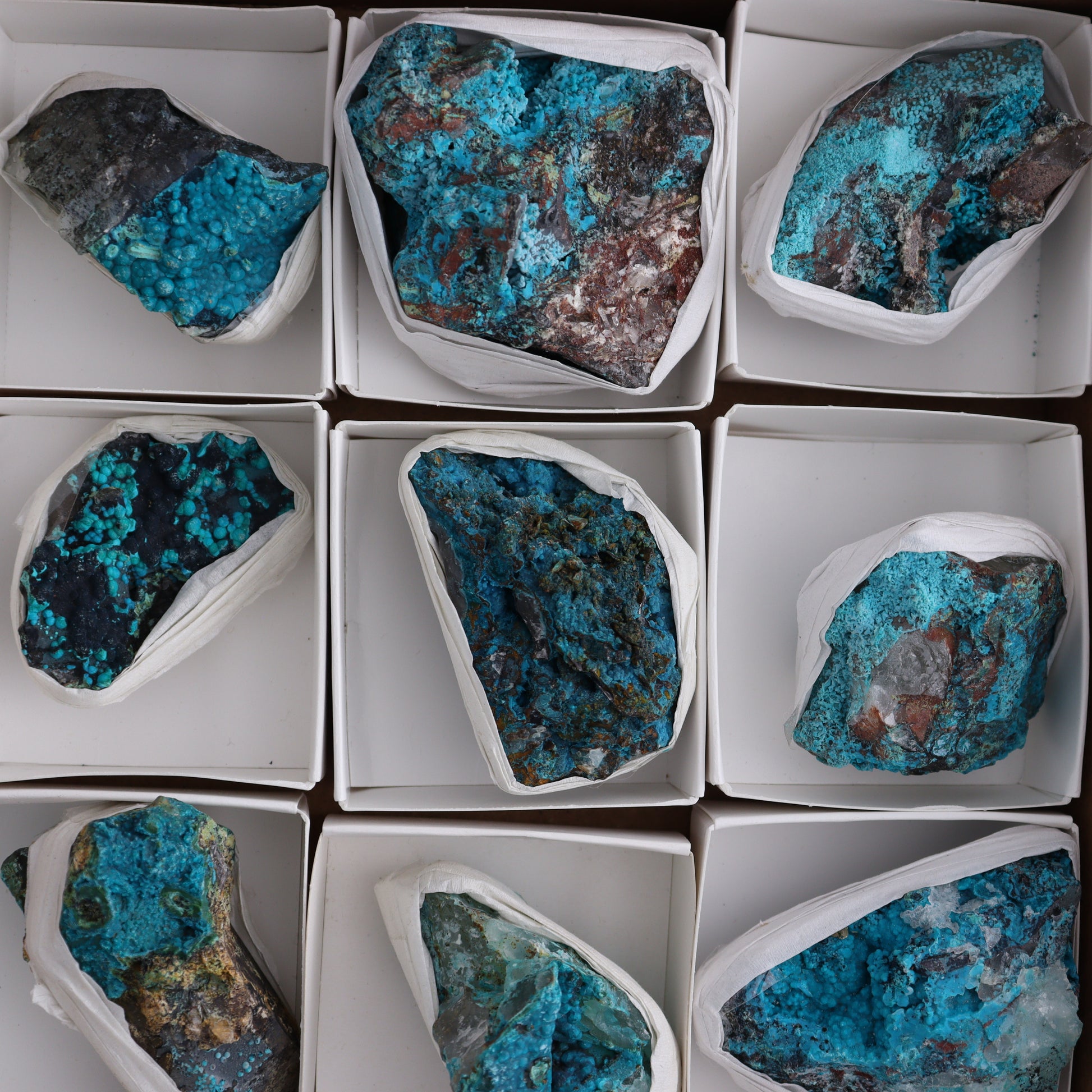 Chrysocolla with Quartz Roughs Set of 12 - Expert Wholesale and Supplier of Wholesale Crystals & Bulk Gemstones, ["Chrysocolla","Flats","Freeforms","Peru","Rough"]
