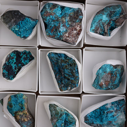 Chrysocolla with Quartz Roughs Set of 12 - Expert Wholesale and Supplier of Wholesale Crystals & Bulk Gemstones, ["Chrysocolla","Flats","Freeforms","Peru","Rough"]
