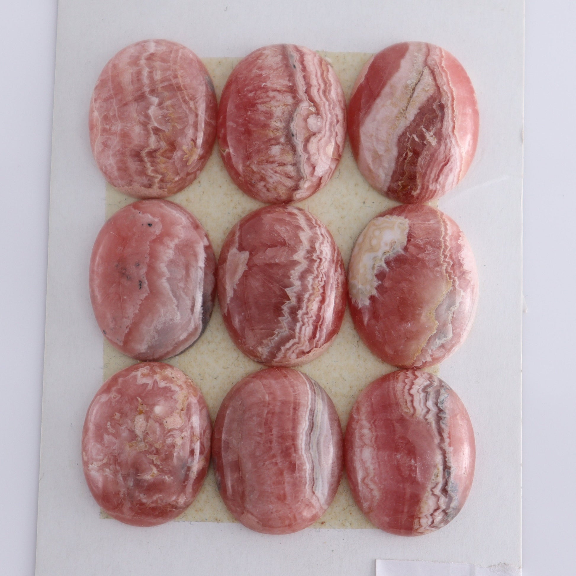 Rhodochrosite Cabs Set of 9 - Expert Wholesale and Supplier of Wholesale Crystals & Bulk Gemstones, ["Cabs","close_50","Rhodochrosite"]