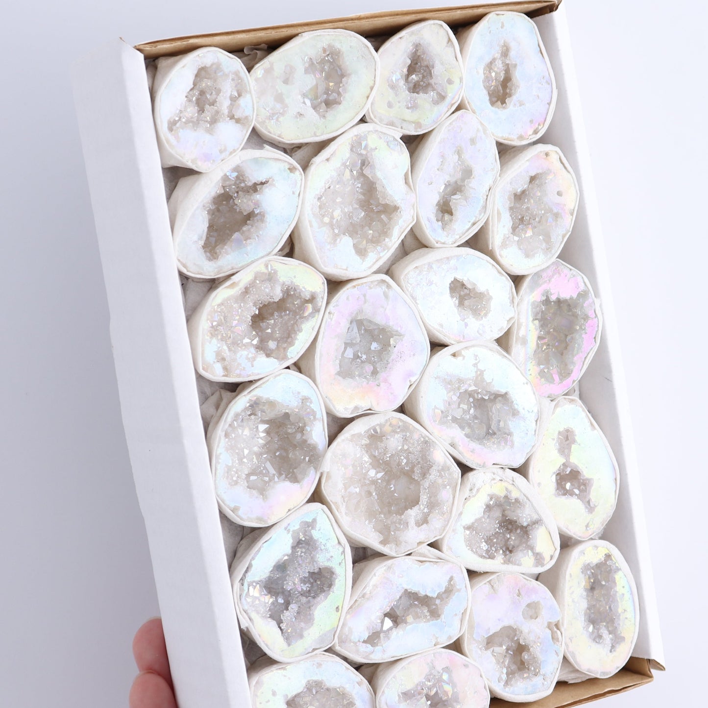 One Aura Quartz Geodes Flat Blind