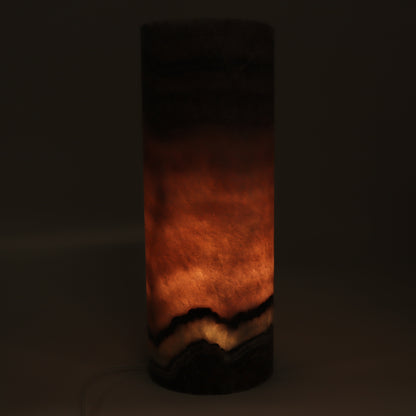 One Wide Purple Mexican Onyx/Calcite Lamp Blind