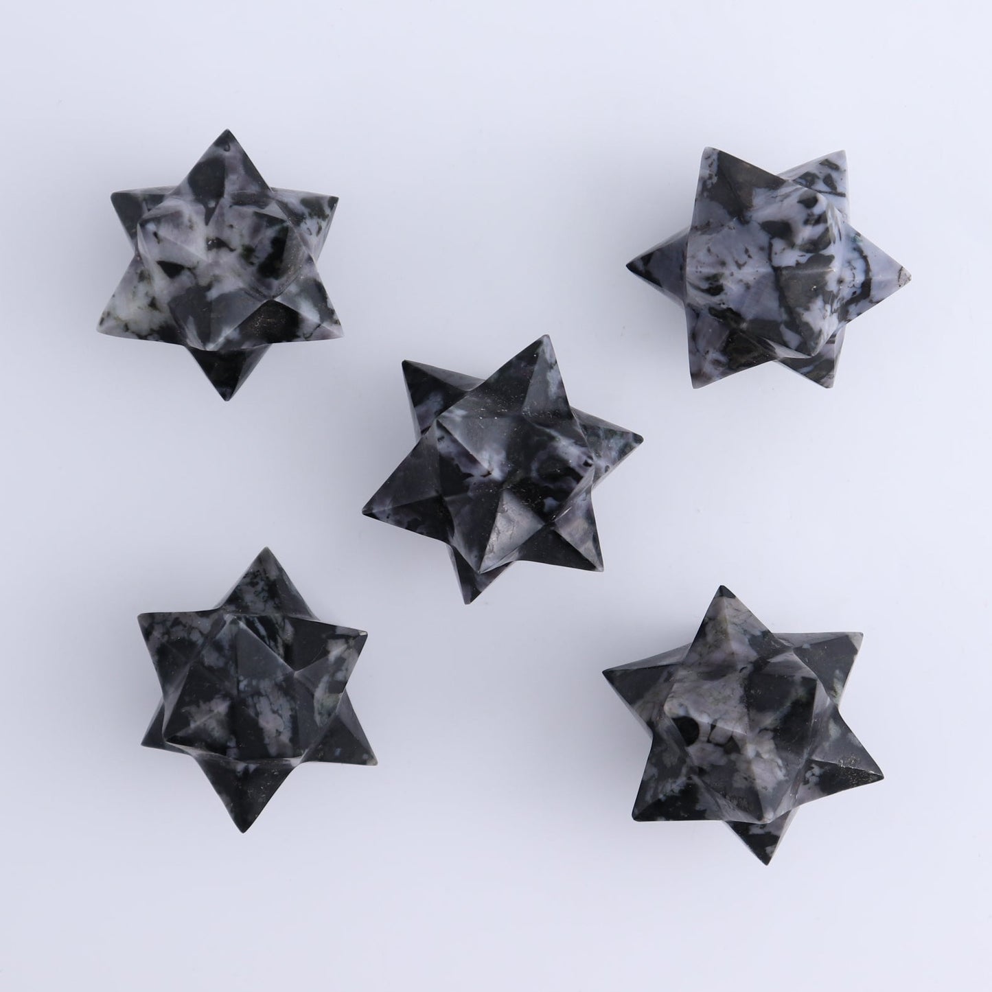 Indigo Gabbro Stars Set of 19 & 1 Cut Base Star