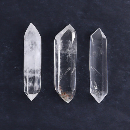 Quartz Faceted Double Points Set of 13 - Expert Wholesale and Supplier of Wholesale Crystals & Bulk Gemstones, ["Brazil","Clear Quartz","Mixed Carvings","Quartz"]