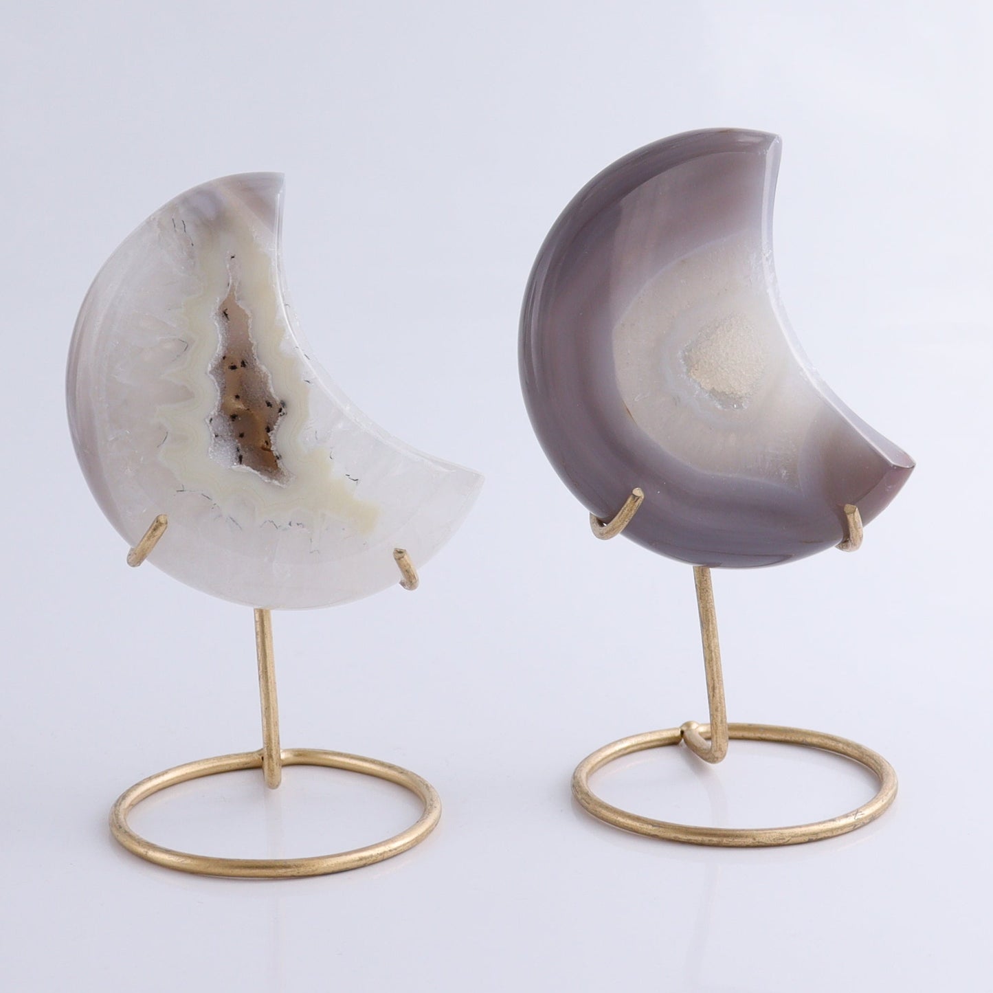 Agate Moons with Stand Set of 6 - Expert Wholesale and Supplier of Wholesale Crystals & Bulk Gemstones, ["Agate","Brazil","moons"]