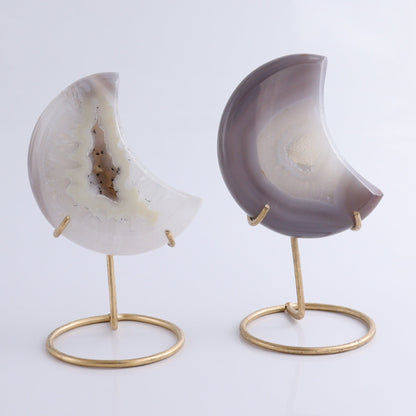 Agate Moons with Stand Set of 6 - Expert Wholesale and Supplier of Wholesale Crystals & Bulk Gemstones, ["Agate","Brazil","moons"]