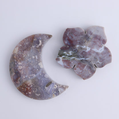 Maligano Jasper Mixed Carvings Set of 7 - Expert Wholesale and Supplier of Wholesale Crystals & Bulk Gemstones, ["Flower","Freeform","Freeforms","Hearts","Indonesia","Maligno Jasper","moons"]