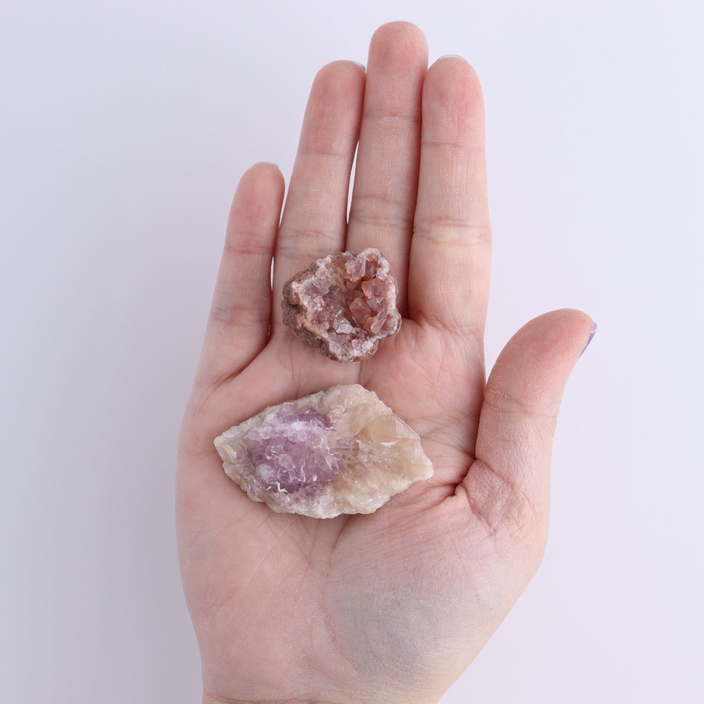 Pink Amethyst Flat of 30 - Expert Wholesale and Supplier of Wholesale Crystals & Bulk Gemstones, ["Amethyst","Pink Amethyst"]